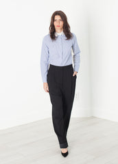 Contrast Cuff Pant in Black